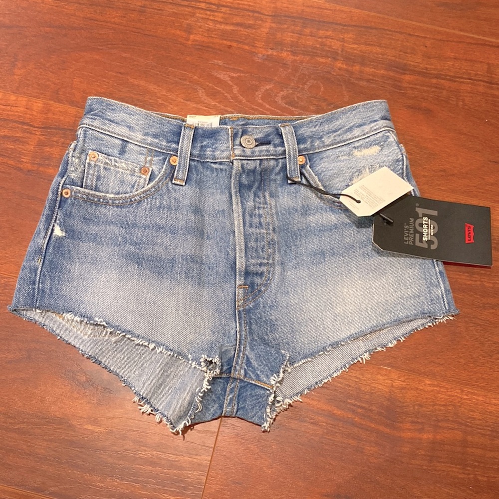 Levi’s 501 Shorts- high rise, super short